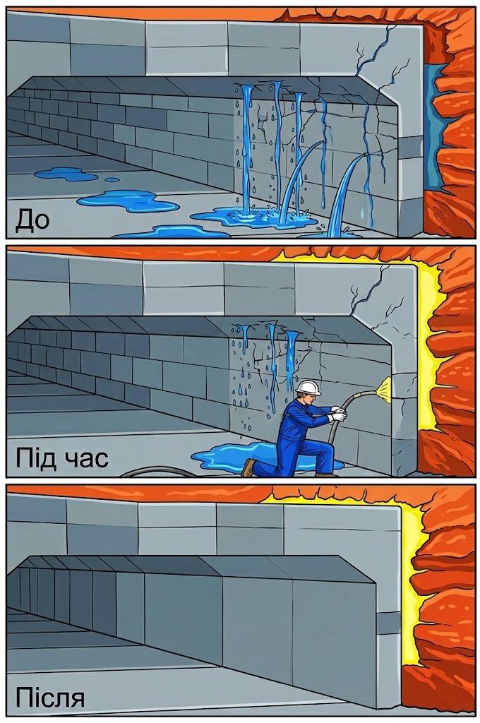 Гідроізоляція тонелю підземного переходу